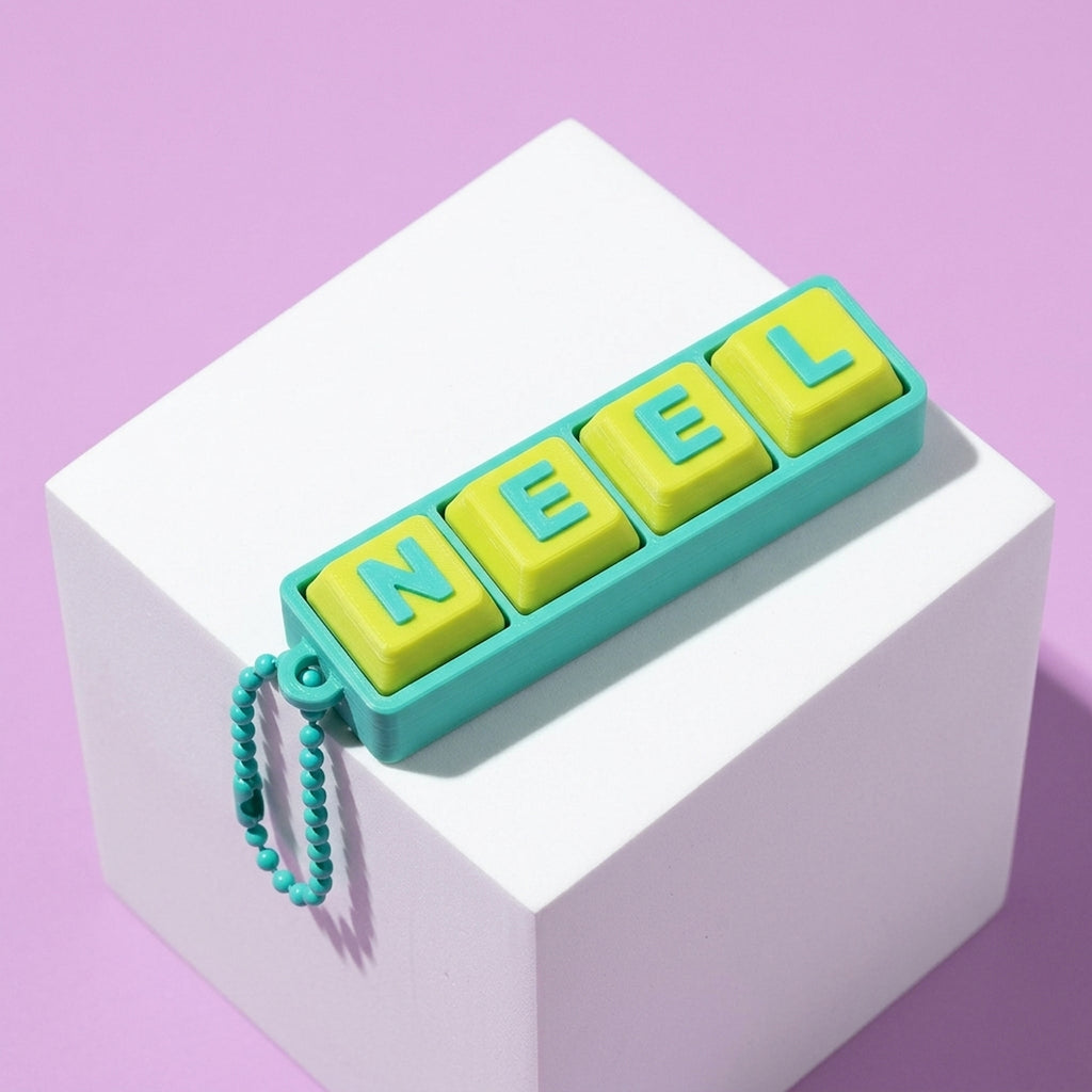 Pockkin fidget clicker name keychain