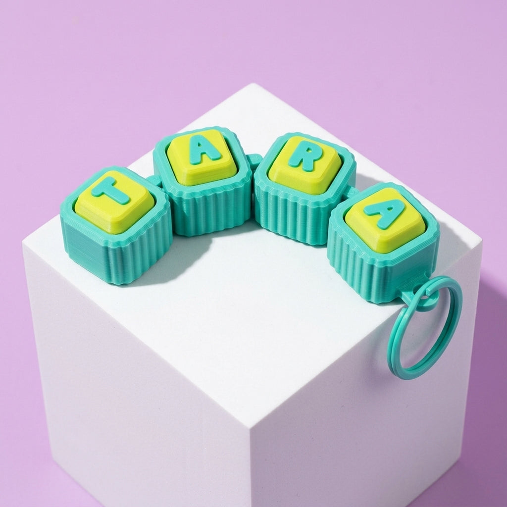 Pockkin fidget clicker name keychain