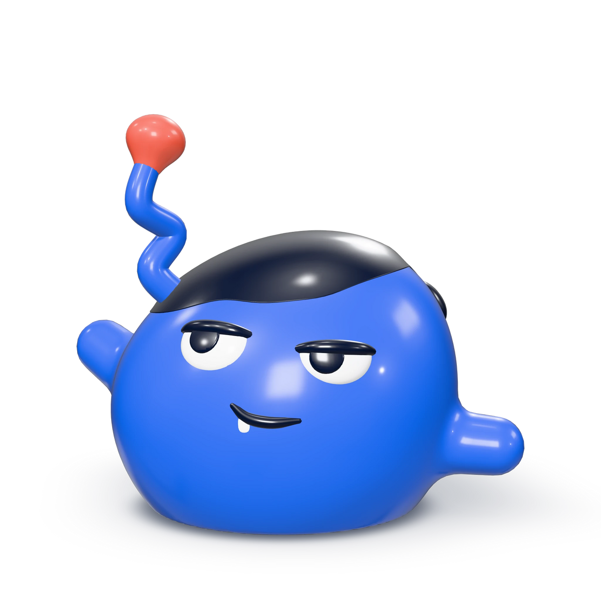 Glob, front view