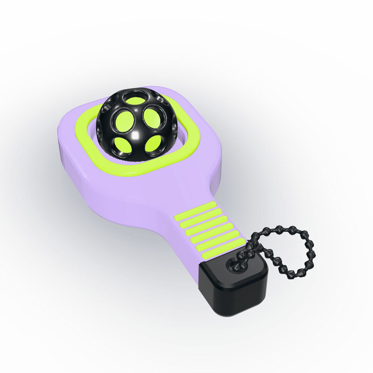 Padel clicker in lilac, front three-quarter view